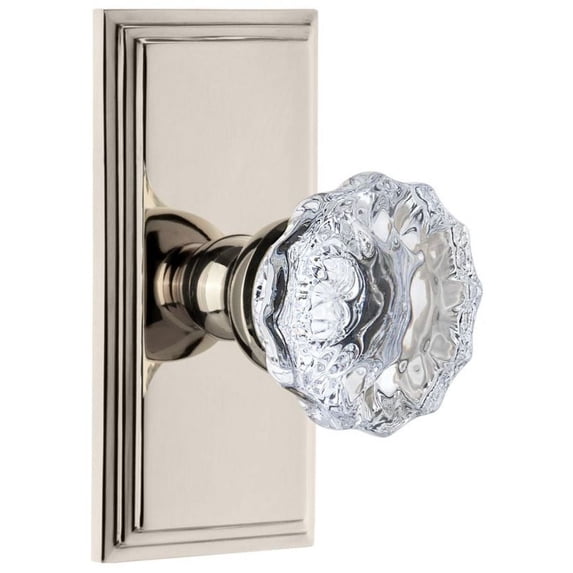 Grandeur Cirfon_Psg_238 Circulaire Solid Brass Rose Passage Door Knob Set - Nickel