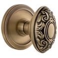 thumbnail image 1 of Grandeur 810557 Circulaire Solid Brass Rose Dummy Door Knob Set - Brass, 1 of 6