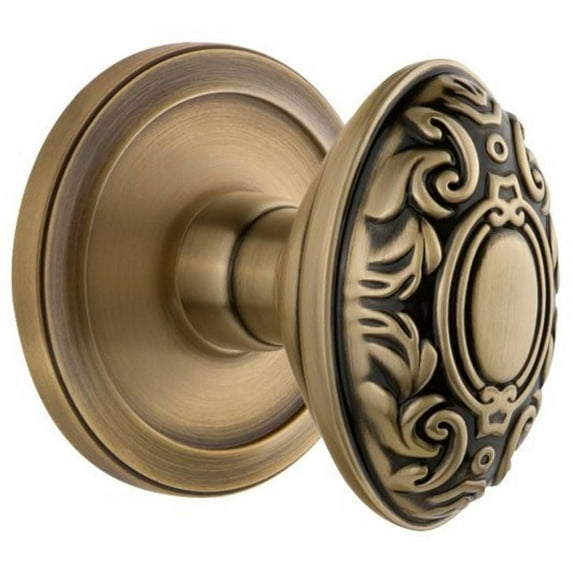 Grandeur Cirgvc_Dd_Na Circulaire Solid Brass Rose Dummy Door Knob Set - Brass