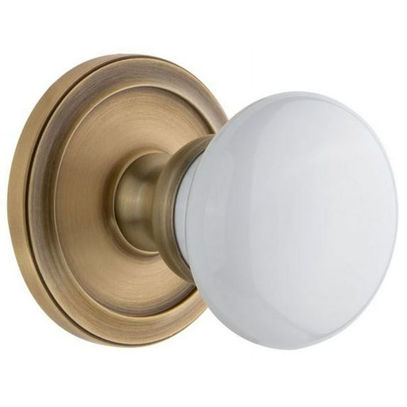 Grandeur Cirhyd_Sd_Na Circulaire Solid Brass Rose Single Dummy Door Knob - Brass