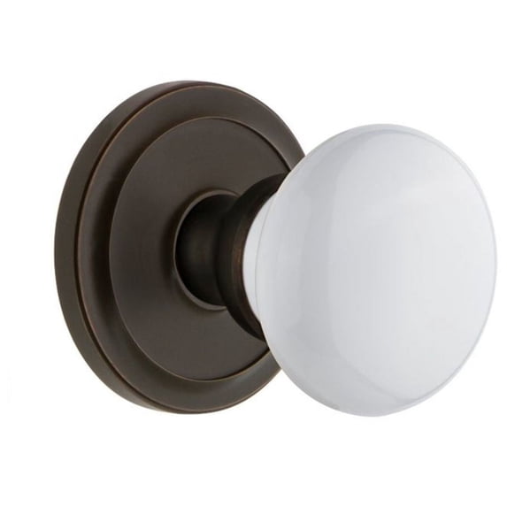Grandeur 809911 Circulaire Solid Brass Rose Single Dummy Door Knob - Bronze