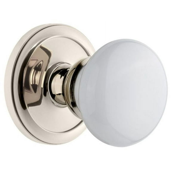 Grandeur Cirhyd_Sd_Na Circulaire Solid Brass Rose Single Dummy Door Knob - Nickel