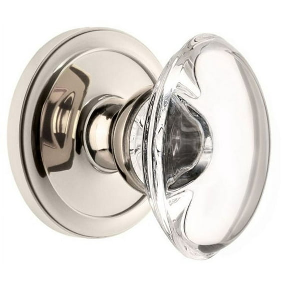 Grandeur Cirpro_Psg_238 Circulaire Solid Brass Rose Passage Door Knob Set - Nickel