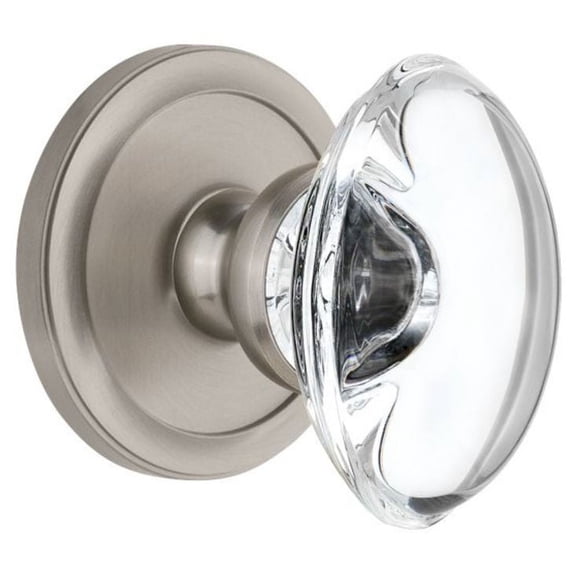 Grandeur 809987 Circulaire Solid Brass Rose Single Dummy Door Knob - Nickel