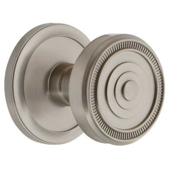 Grandeur Cirsol_Psg_234 Circulaire Solid Brass Rose Passage Door Knob Set - Nickel