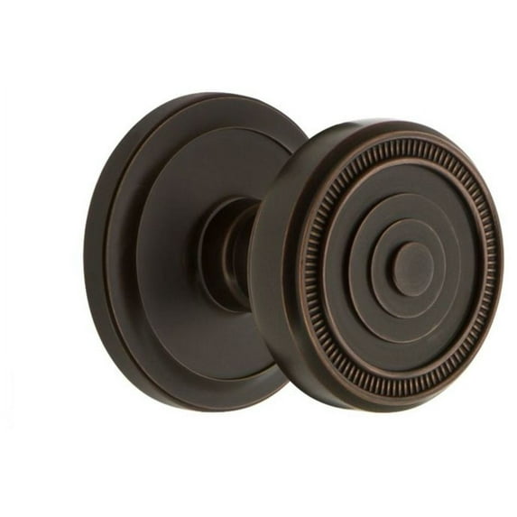 Grandeur Cirsol_Psg_238 Circulaire Solid Brass Rose Passage Door Knob Set - Bronze