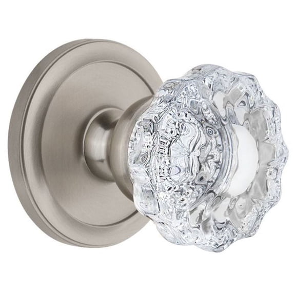 Grandeur Versailles Crystal Door Knob with Circulaire Rosette