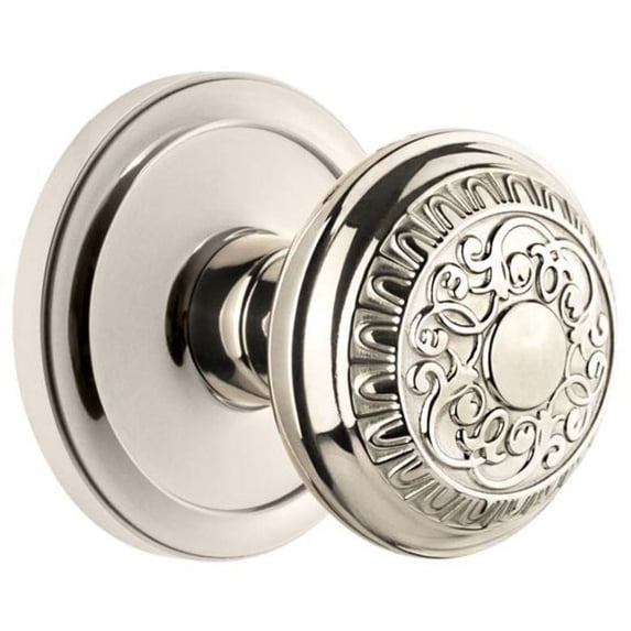Grandeur 810566 Circulaire Solid Brass Rose Dummy Door Knob Set - Nickel