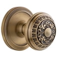 thumbnail image 1 of Grandeur 812541 Circulaire Solid Brass Rose Passage Door Knob Set - Brass, 1 of 6