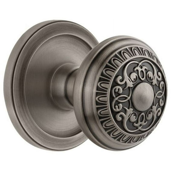 Grandeur Cirwin_Sd_Na Circulaire Solid Brass Rose Single Dummy Door Knob - Grey
