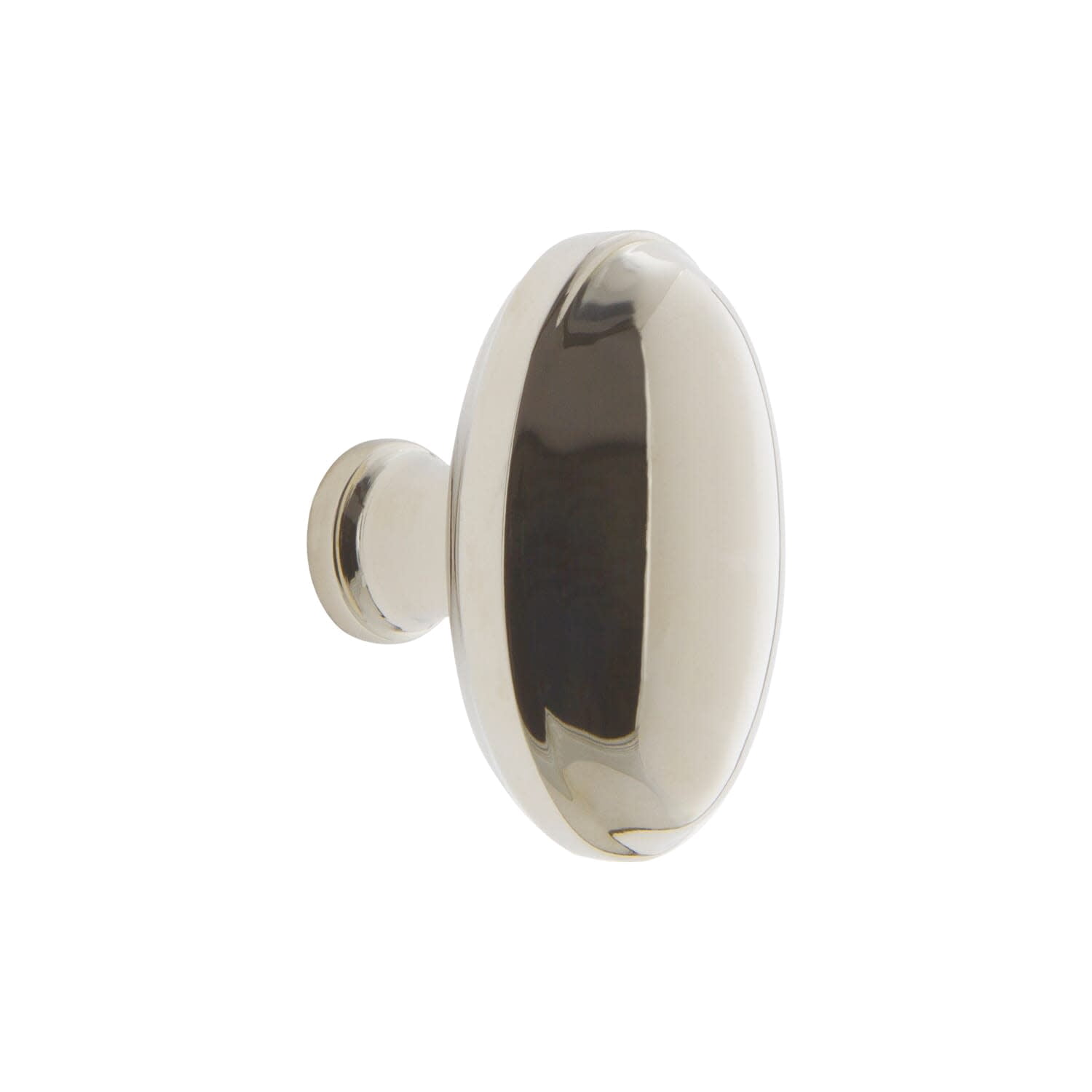 Grandeur Eden-Brass-Knob Eden Prairie 1-3/4” Solid Brass Vintage Oval Cabinet Knob -