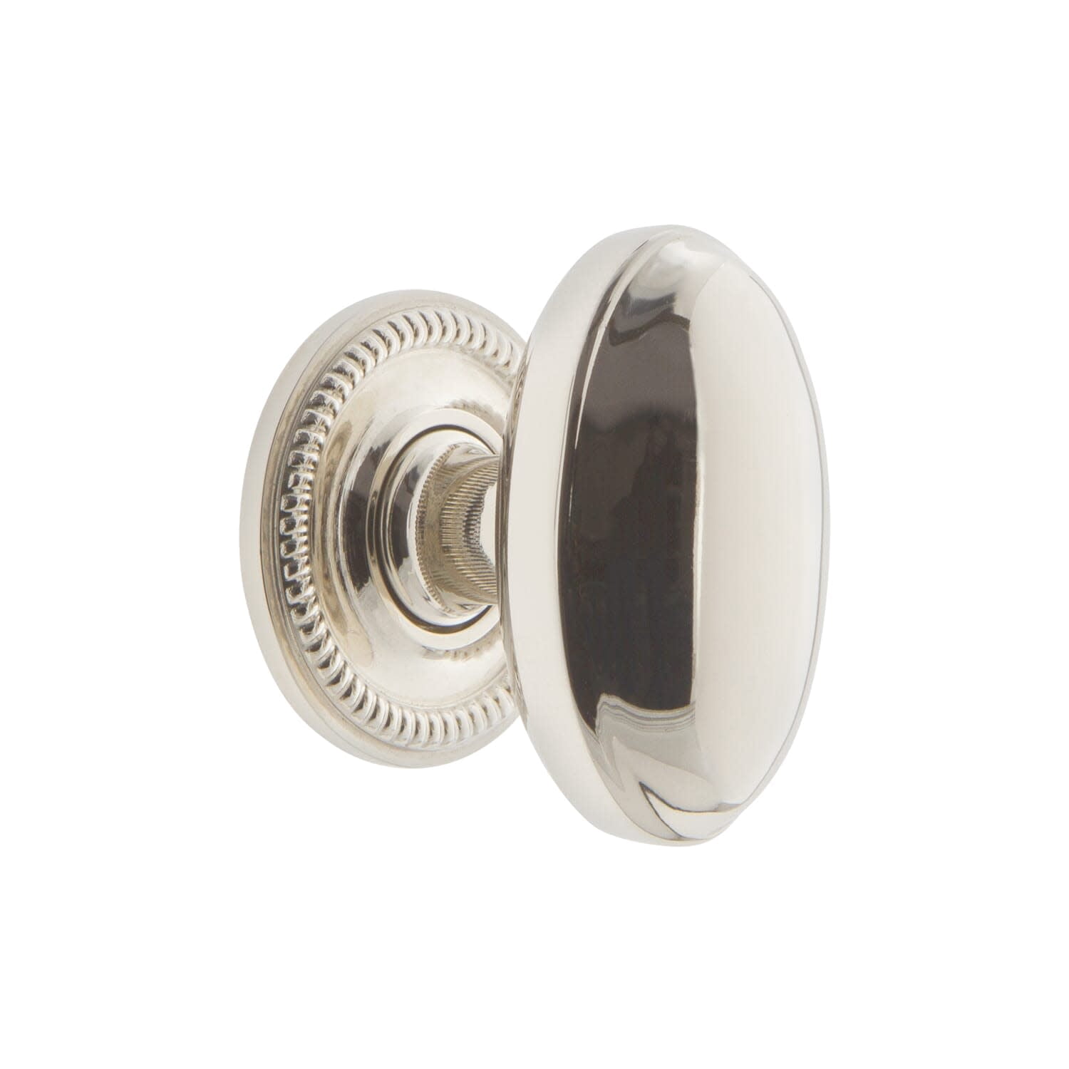 Grandeur Eden-Brass-Knob-Newp Eden Prairie 1-3/4” Solid Brass Vintage Oval Cabinet Knob -