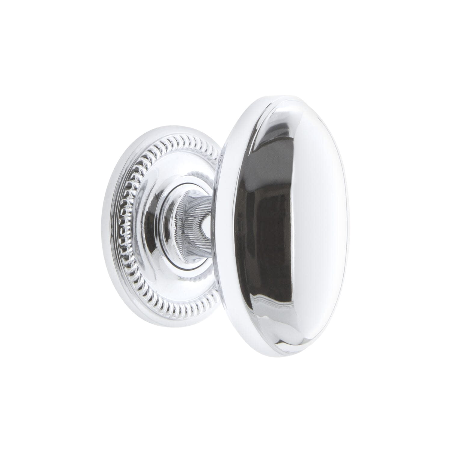Grandeur 800114 Eden Prairie 1-3/4” Solid Brass Vintage Oval Cabinet Knob - Chrome