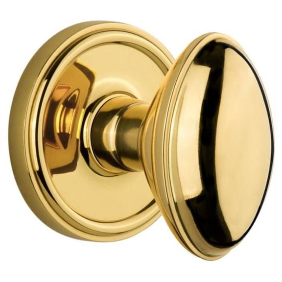 Grandeur 814292 Georgetown Solid Brass Rose Privacy Door Knob Set - Brass