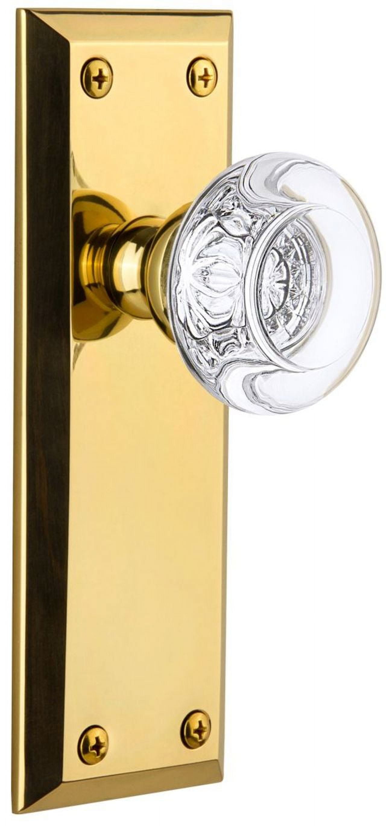 Grandeur 810105 Fifth Avenue Solid Brass Rose Dummy Door Knob Set - Brass