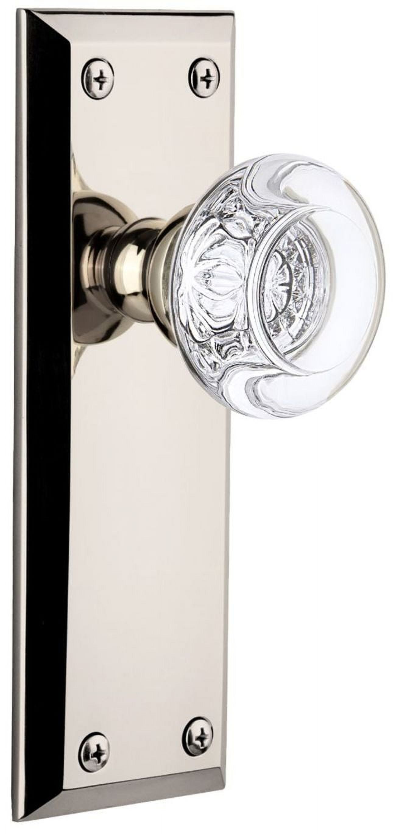 Grandeur 800277 Fifth Avenue Solid Brass Rose Dummy Door Knob Set - Nickel