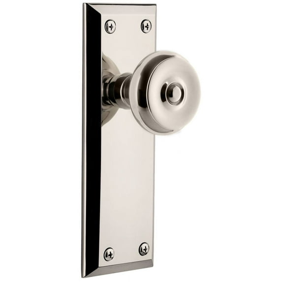 Grandeur Favbou_Psg_234 Fifth Avenue Solid Brass Passage Door Knob Set - Nickel