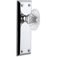 thumbnail image 1 of Grandeur 814123 Fifth Avenue Solid Brass Rose Privacy Door Knob Set - Chrome, 1 of 1