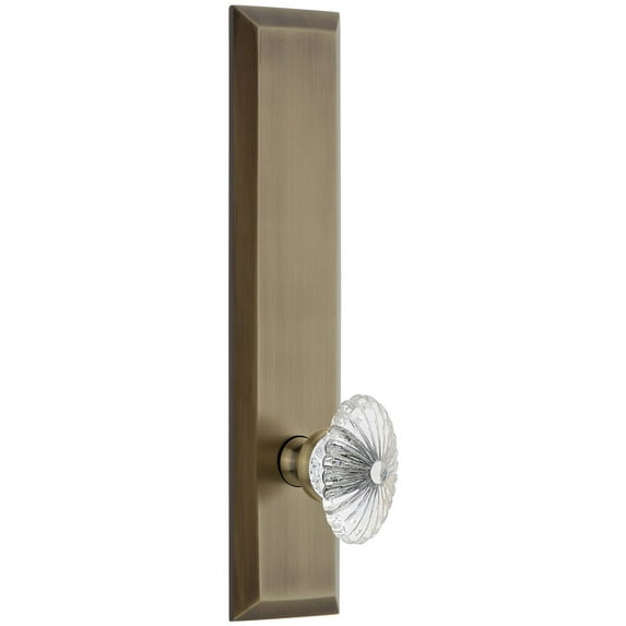 Grandeur Favbur_Tp_Prv_234_Rh Fifth Avenue Solid Brass Rose Right Handed Tall Plate