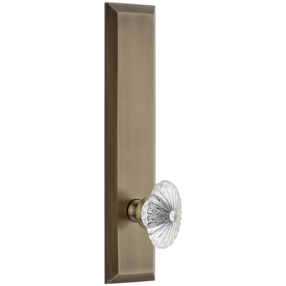 Grandeur Favbur_Tp_Prv_238_Rh Fifth Avenue Solid Brass Rose Right Handed Tall Plate