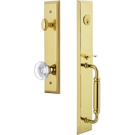 Grandeur 842562 Fifth Avenue Solid Brass Rose Keyed Entry Single Cylinder "C" Grip