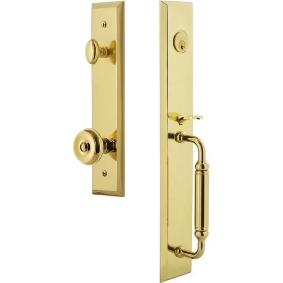 Grandeur 842582 Fifth Avenue Solid Brass Rose Keyed Entry Single Cylinder "C" Grip