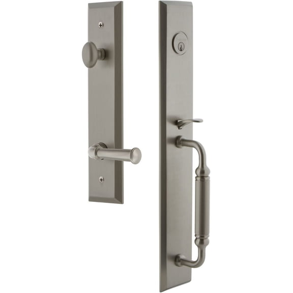 Grandeur 850068 Fifth Avenue Solid Brass Rose Right Handed Dummy "C" Grip Handleset -