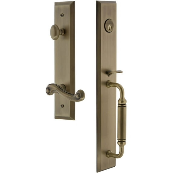 Grandeur Favcgrnew_Eset_238_Lh Fifth Avenue Solid Brass Rose Left Handed Keyed Entry