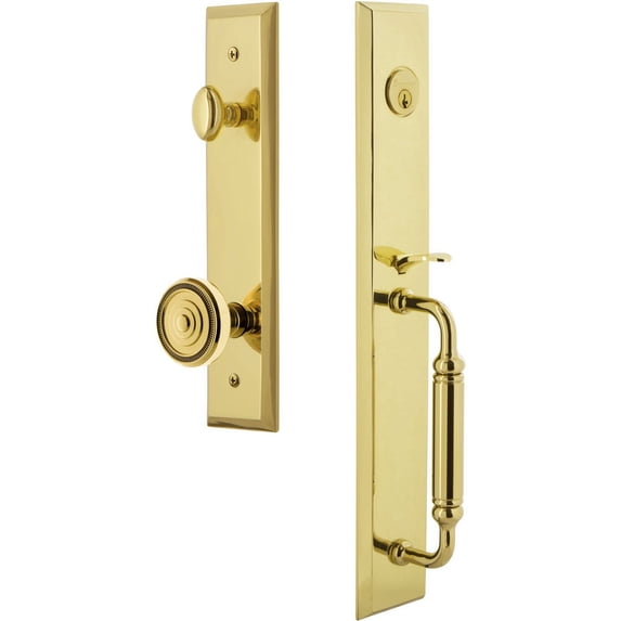 Grandeur 842802 Fifth Avenue Solid Brass Rose Keyed Entry Single Cylinder "C" Grip