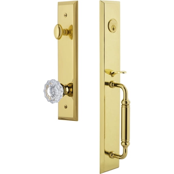 Grandeur 842822 Fifth Avenue Solid Brass Rose Keyed Entry Single Cylinder "C" Grip