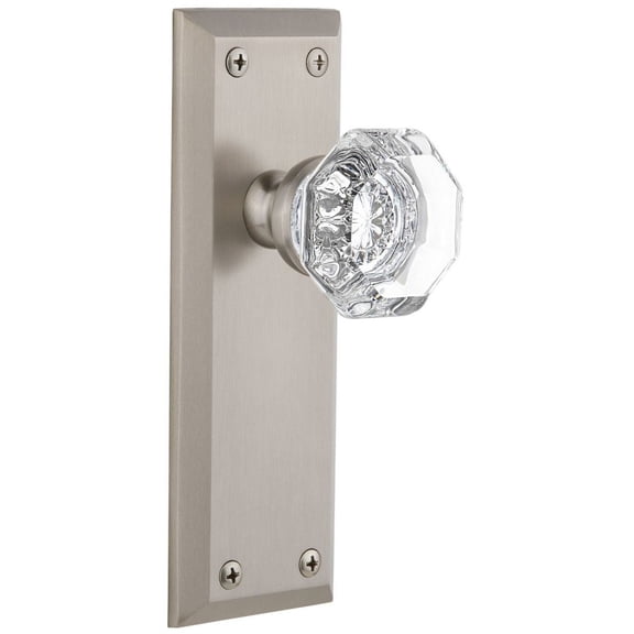 Grandeur Favchm_Prv_238 Vintage Antique Privacy Door Knob Set - Nickel