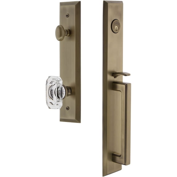 Grandeur 845688 Fifth Avenue Solid Brass Rose Keyed Entry Single Cylinder "D" Grip