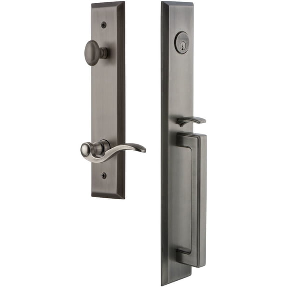 Grandeur 847615 Fifth Avenue Solid Brass Rose Left Handed Keyed Entry Single Cylinder "D"