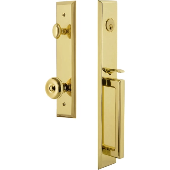 Grandeur 845833 Fifth Avenue Solid Brass Rose Keyed Entry Single Cylinder "D" Grip