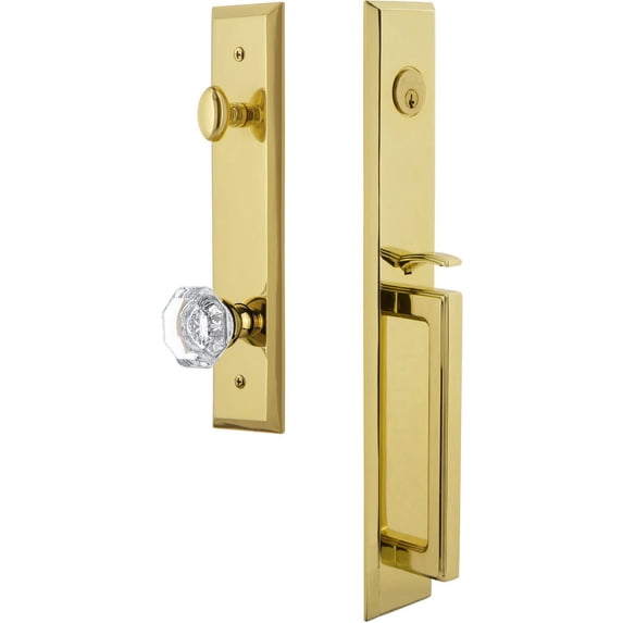 Grandeur 845952 Fifth Avenue Solid Brass Rose Keyed Entry Single Cylinder "D" Grip