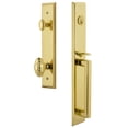 thumbnail image 1 of Grandeur 849522 Fifth Avenue Solid Brass Rose Dummy Full Plate "D" Grip Handleset - Brass, 1 of 5