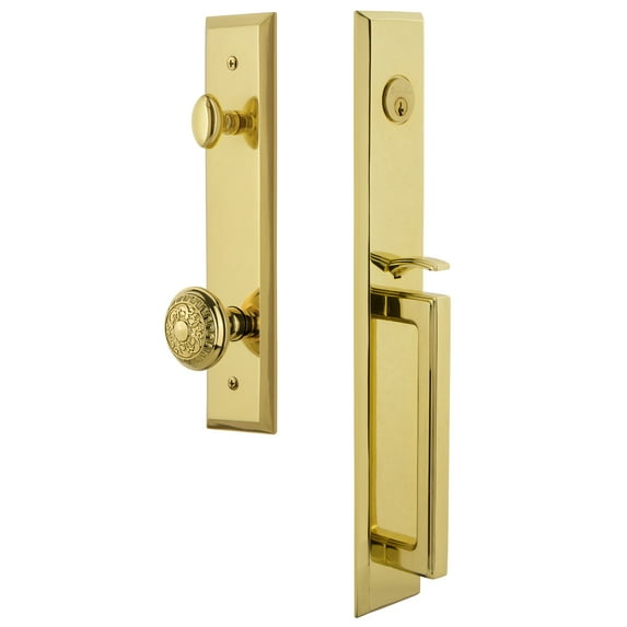 Grandeur Favdgrwin_Eset_234 Fifth Avenue Solid Brass Rose Keyed Entry Single Cylinder Full
