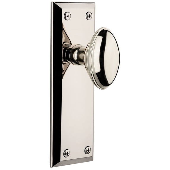 Grandeur Eden Prairie Door Knob with Fifth Avenue Plate