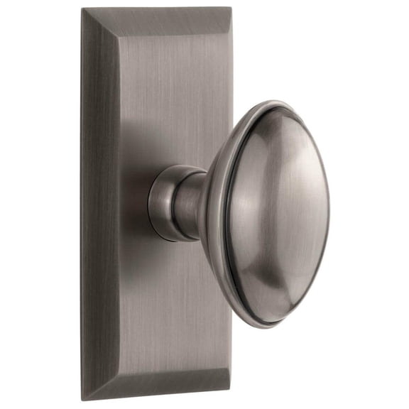 Grandeur 859396 Eden Prairie Solid Brass Privacy Door Knob Set - Grey