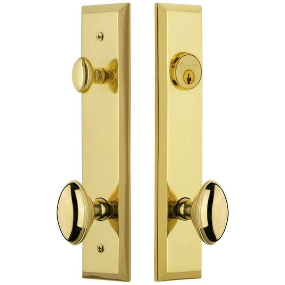 Grandeur Favedn_Tp_Eset_238 Fifth Avenue Solid Brass Tall Plate Single Cylinder Keyed
