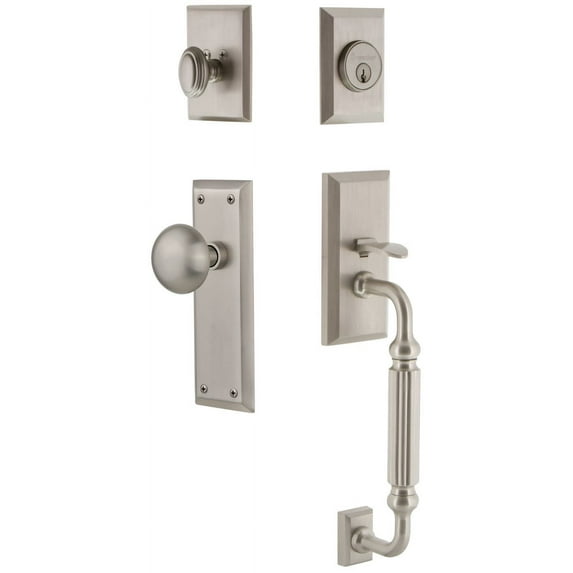 Grandeur Favfav_Eset_238_Fg Fifth Avenue Solid Brass Rose Keyed Entry Single Cylinder "F"