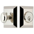 thumbnail image 1 of Grandeur 869149 Fifth Avenue Square Single Cylinder Solid Brass Deadbolt - Nickel, 1 of 1