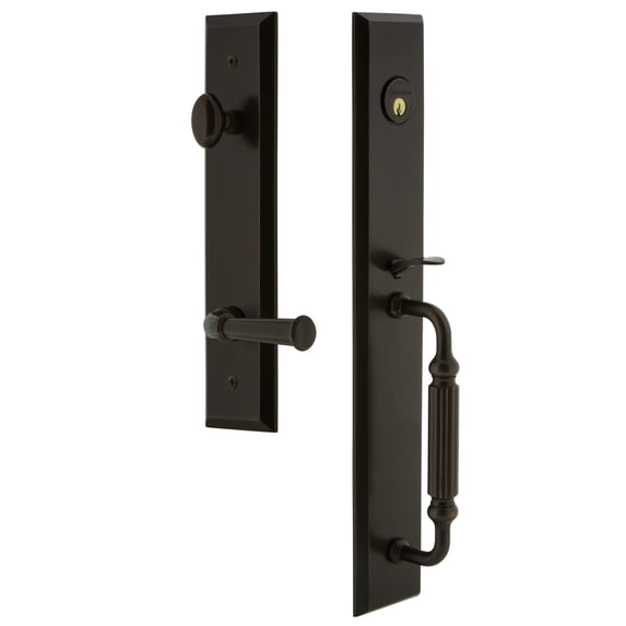 Grandeur 847788 Fifth Avenue Solid Brass Rose Left Handed Keyed Entry Single Cylinder Full