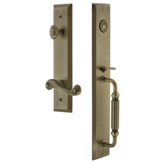 Grandeur Favfgrnew_Esetd_Na_Rh Fifth Avenue Solid Brass Rose Right Handed Dummy Full Plate