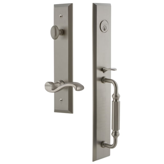 Grandeur 848004 Fifth Avenue Solid Brass Rose Left Handed Keyed Entry Single Cylinder Full