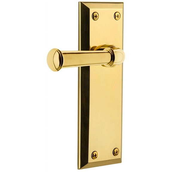 Grandeur Favgeo_Sd_Na_Lh Fifth Avenue Solid Brass Rose Left Handed Single Dummy Door Lever
