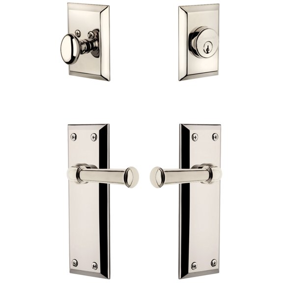 Grandeur 835492 Fifth Avenue Solid Brass Right Handed Single Cylinder Keyed Entry Leverset