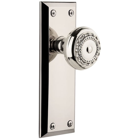Grandeur Parthenon Door Knob with Fifth Avenue Plate
