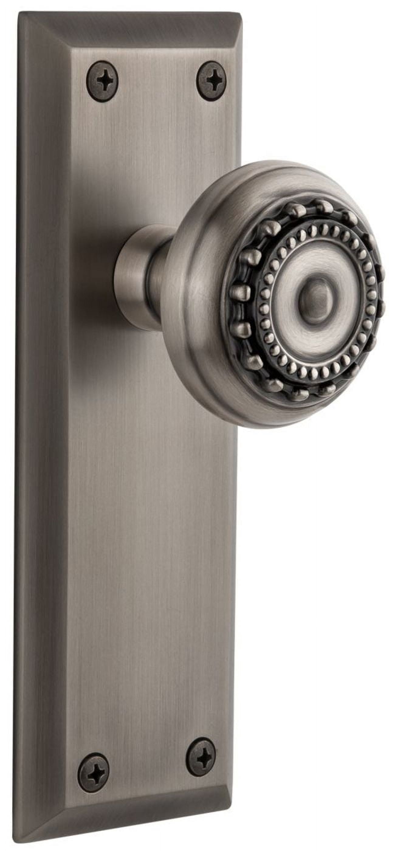 Grandeur 801256 Fifth Avenue Solid Brass Rose Single Dummy Door - Grey