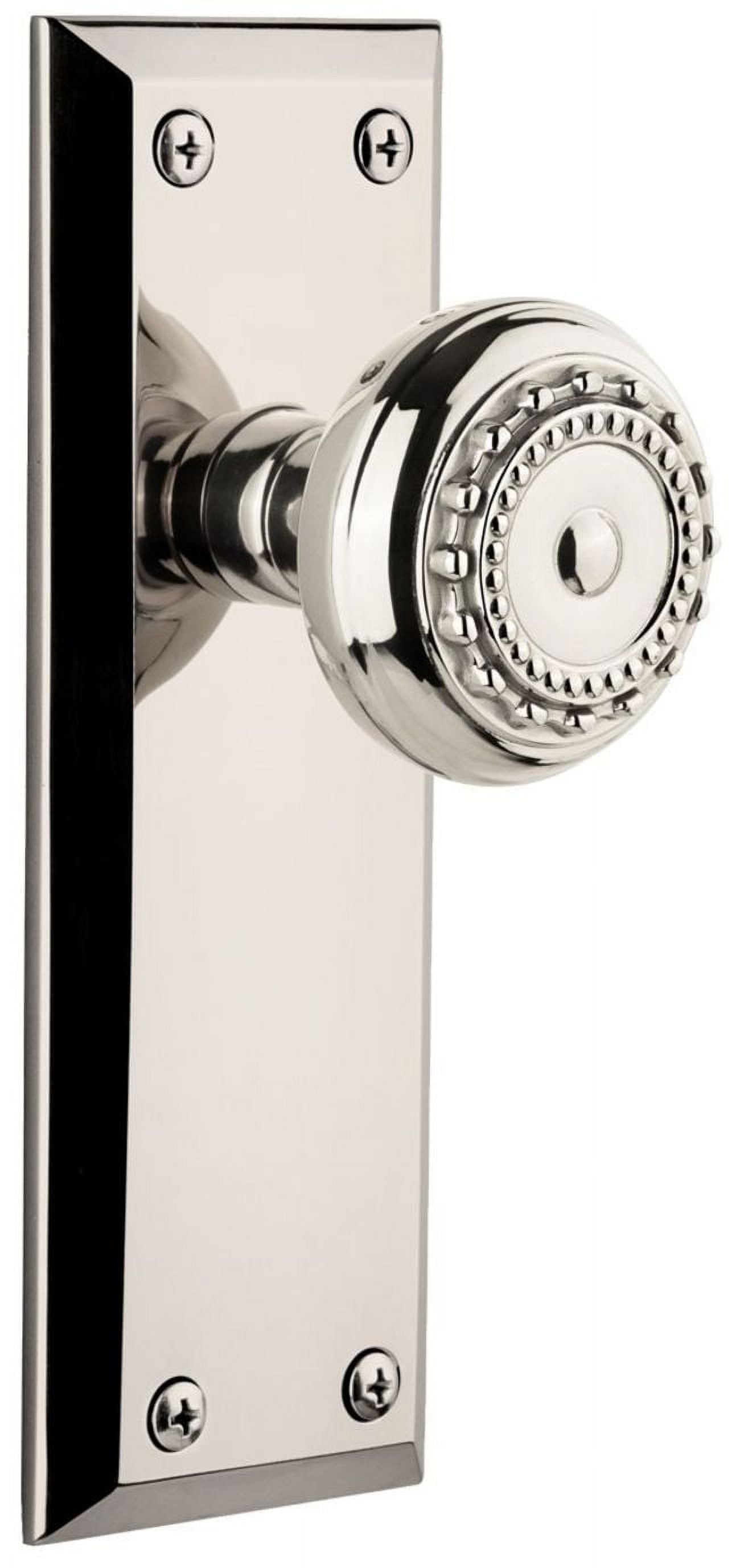 Grandeur Parthenon Door Knob with Fifth Avenue Plate